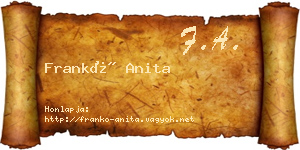 Frankó Anita névjegykártya